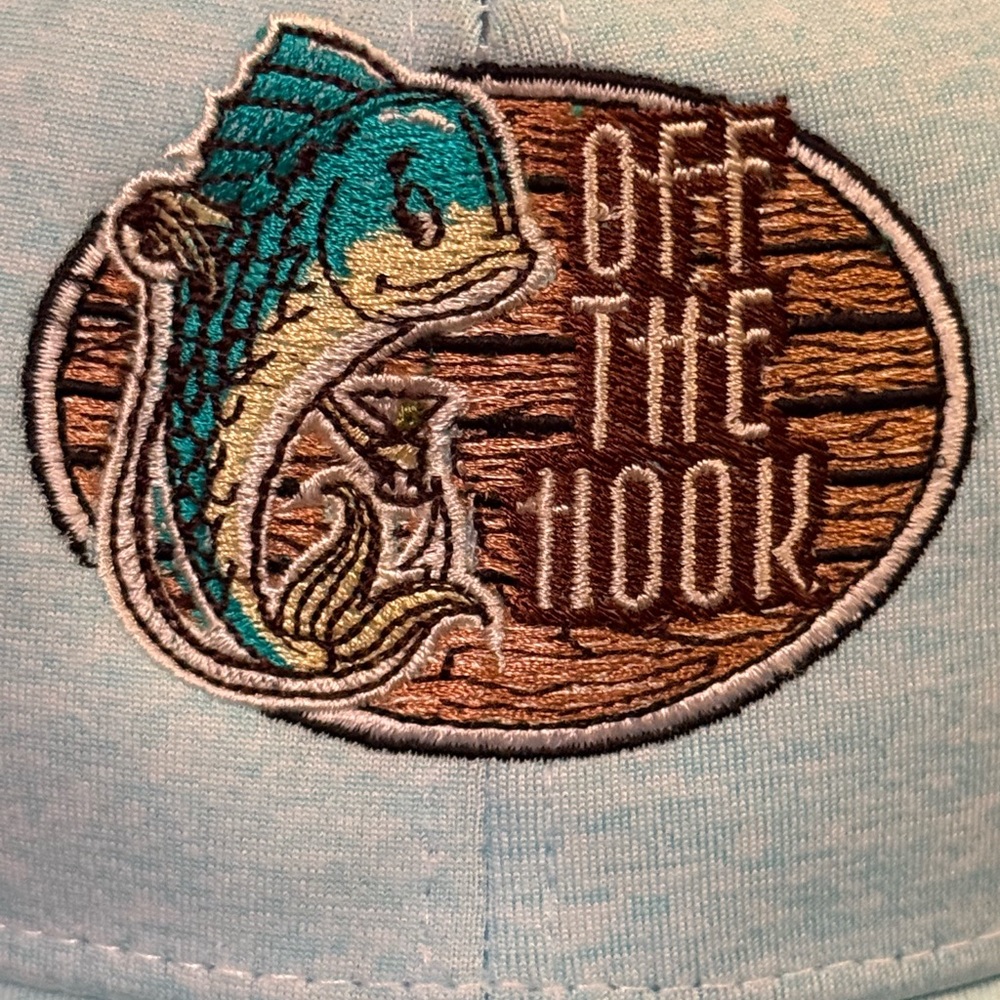 Off the Hook Fishing Trucker Hat Cap Vintage Women Mesh Snapback Fisherman‎ blue - Picture 2 of 5